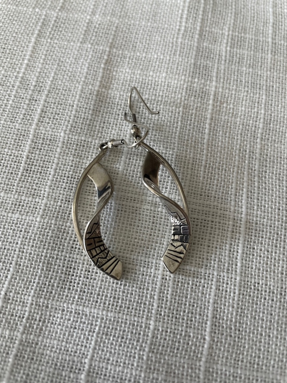 Native American designer Roderick Tenorio sterling “ Wind Dancer “ earrings